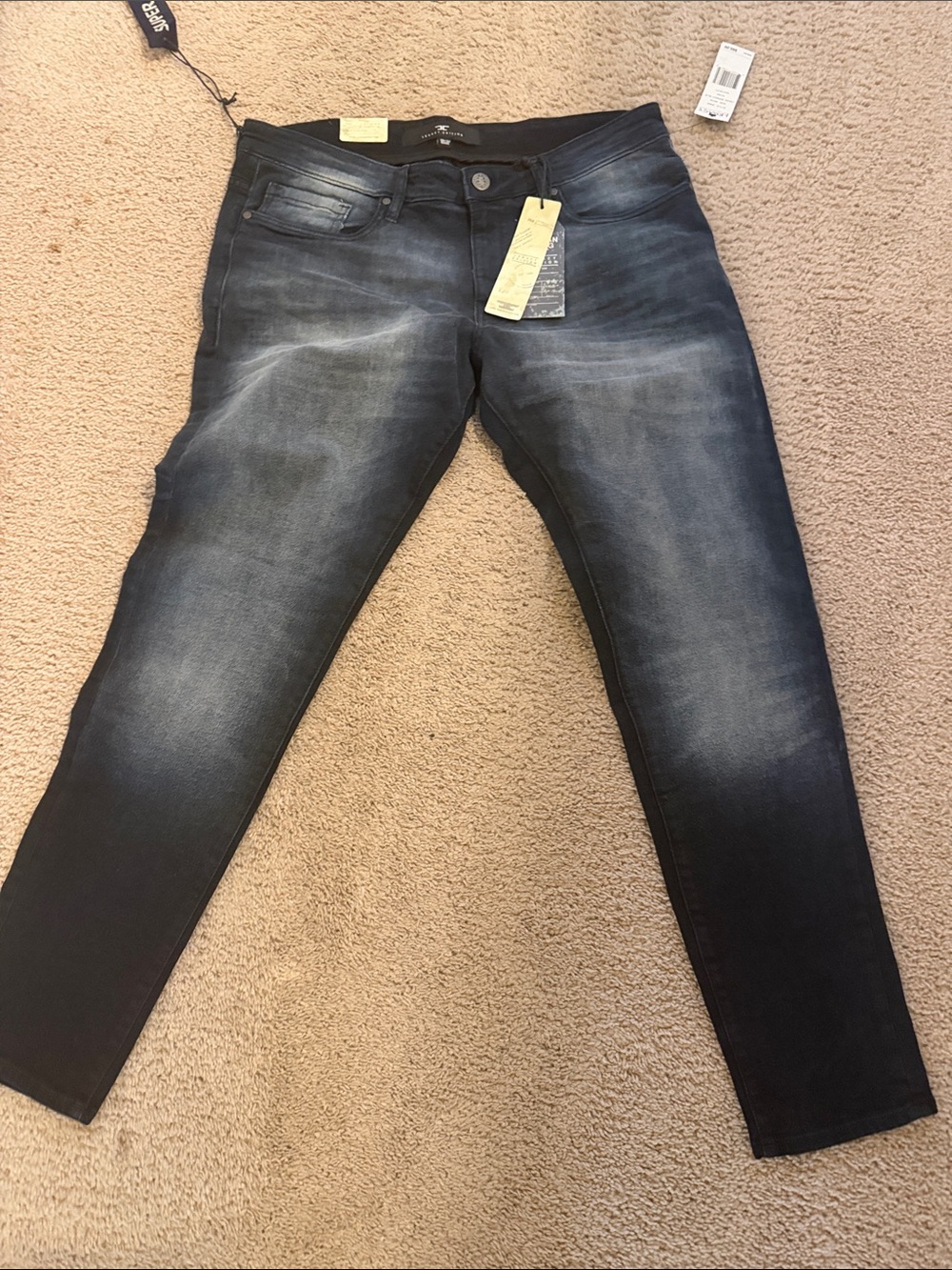 Jordan Craig Men's Washed Black-Blue Skinny Jeans